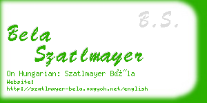 bela szatlmayer business card